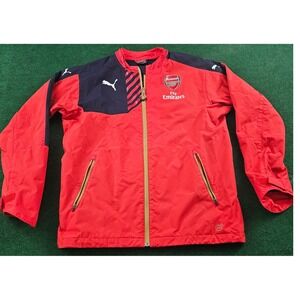 Puma Arsenal FC Full Zip Lightweight‎ waterproof Jacket Red Navy Soccer Adult M